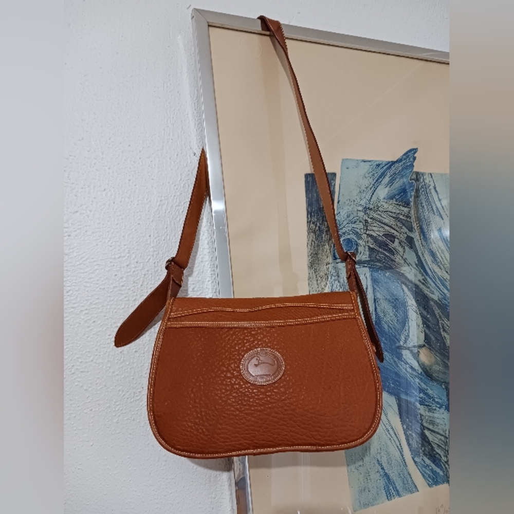 Vintage DOONEY & BOURKE Elegant Brown Leather Crossbody Bag - Picture 2 of 16
